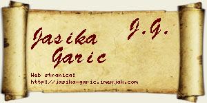 Jasika Garić vizit kartica